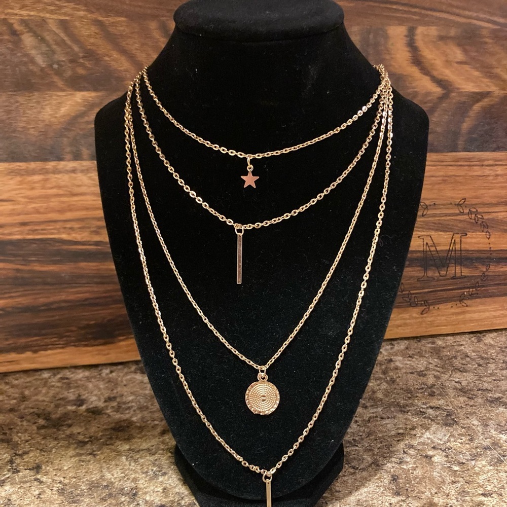 Gold layered necklace.  No stamp